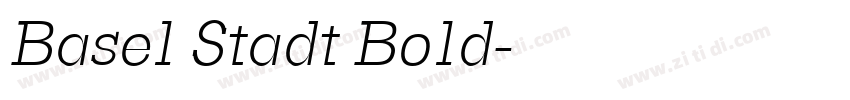 Basel Stadt Bold字体转换